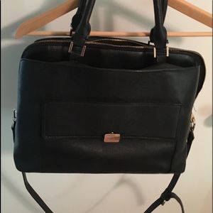 ZARA Faux Leather Large Satchel Crossbody Bag